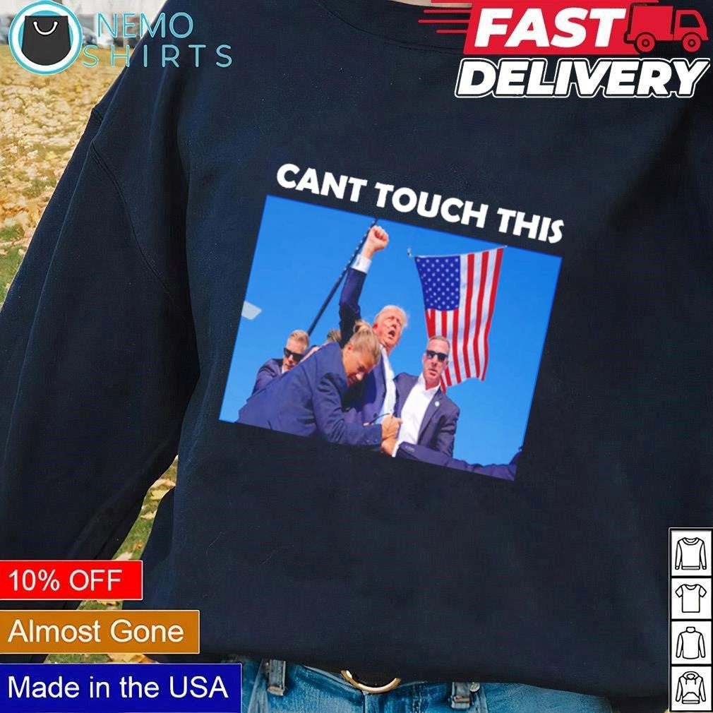 Can't touch this Trump shot fight fist - Adult & Kids T-Shirts, Sweatshirts & Hoodies apparel design preview 1