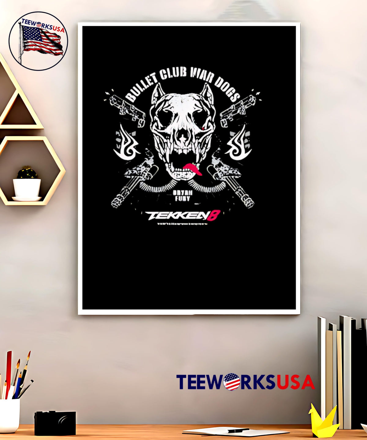 Bullet Club War Dogs X Tekken 8 David Finlay Bryan - Adult & Kids T-Shirts, Sweatshirts & Hoodies apparel design preview 5