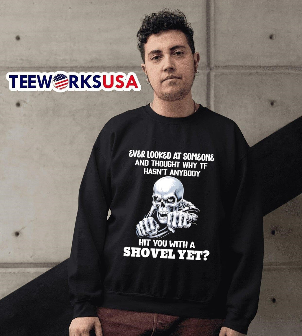 Skeleton ever looked at someone and thought why TF - Adult & Kids T-Shirts, Sweatshirts & Hoodies apparel design preview 6
