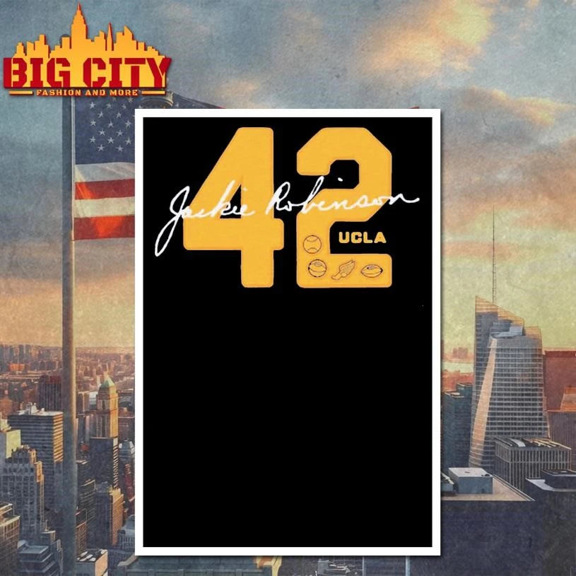 UCLA Jackie Robinson 42 Letterman - Adult & Kids T-Shirts, Sweatshirts & Hoodies apparel design preview 4