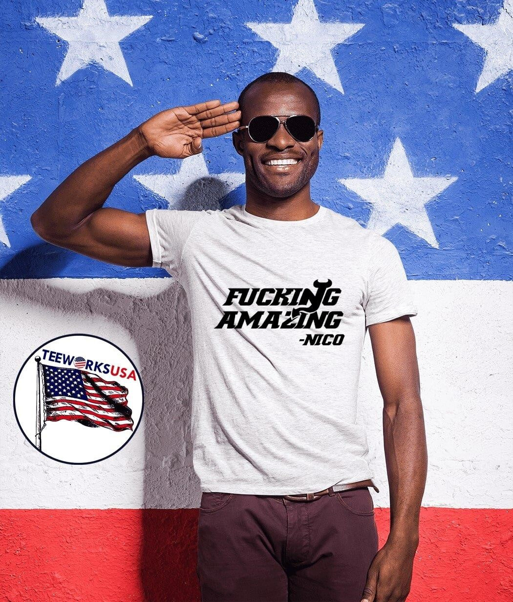 Fucking amazing Nico - Adult & Kids T-Shirts, Sweatshirts & Hoodies apparel design preview 1