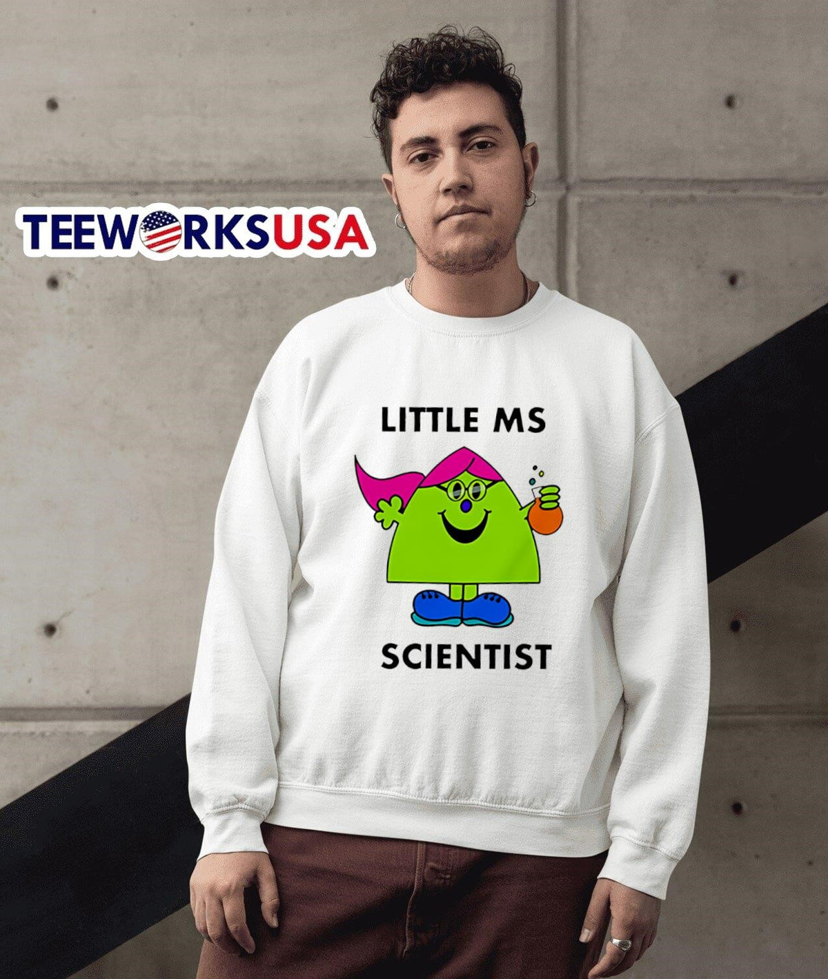 Little Ms Scientist Teacher funny - Adult & Kids T-Shirts, Sweatshirts & Hoodies apparel design preview 3
