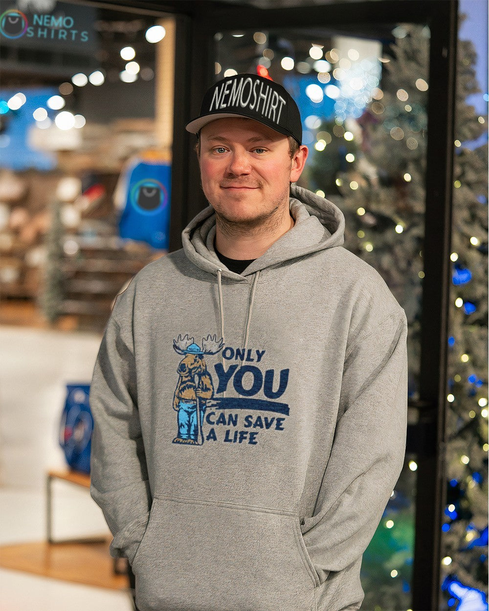 Only you can save a life Moose Indianapolis - Adult & Kids T-Shirts, Sweatshirts & Hoodies apparel design preview 3
