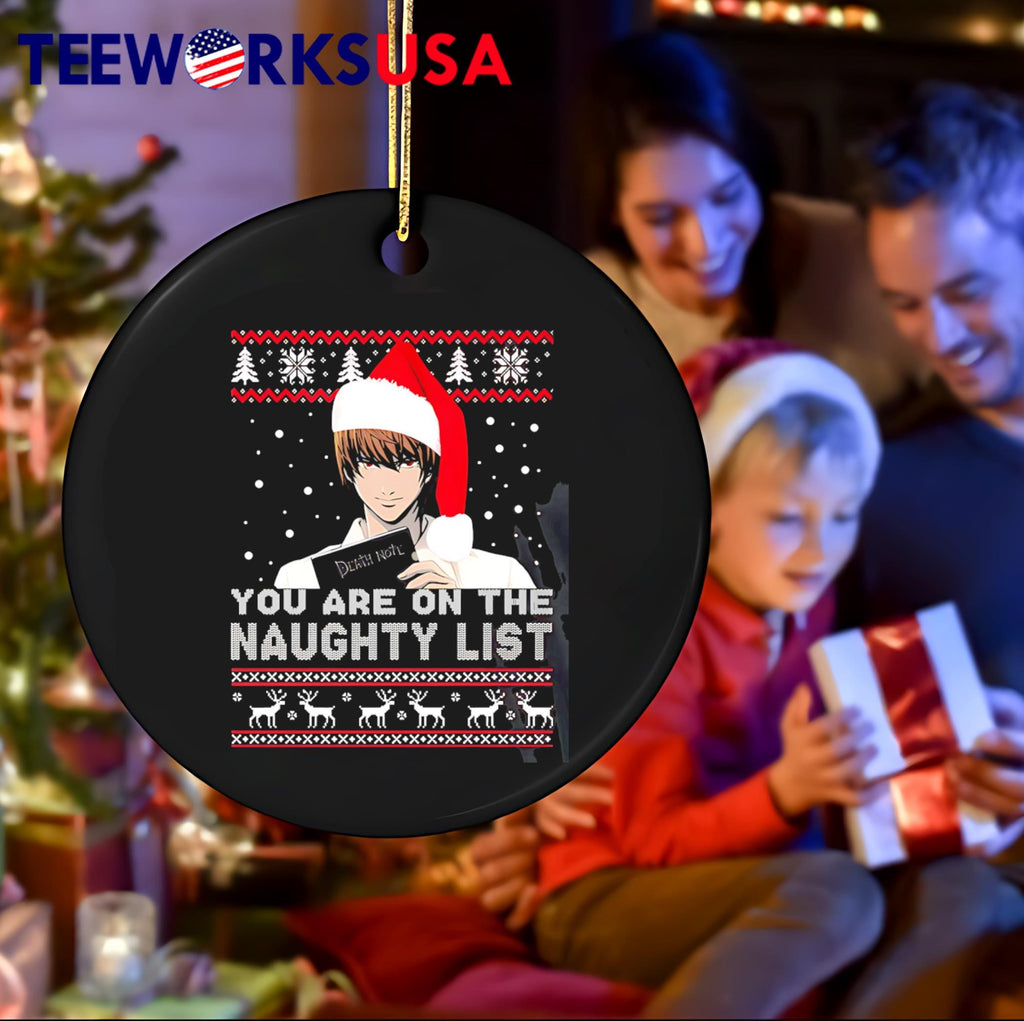 Death Note You Are On The Naughty List ugly christmas - Adult & Kids T-Shirts, Sweatshirts & Hoodies apparel design preview 4