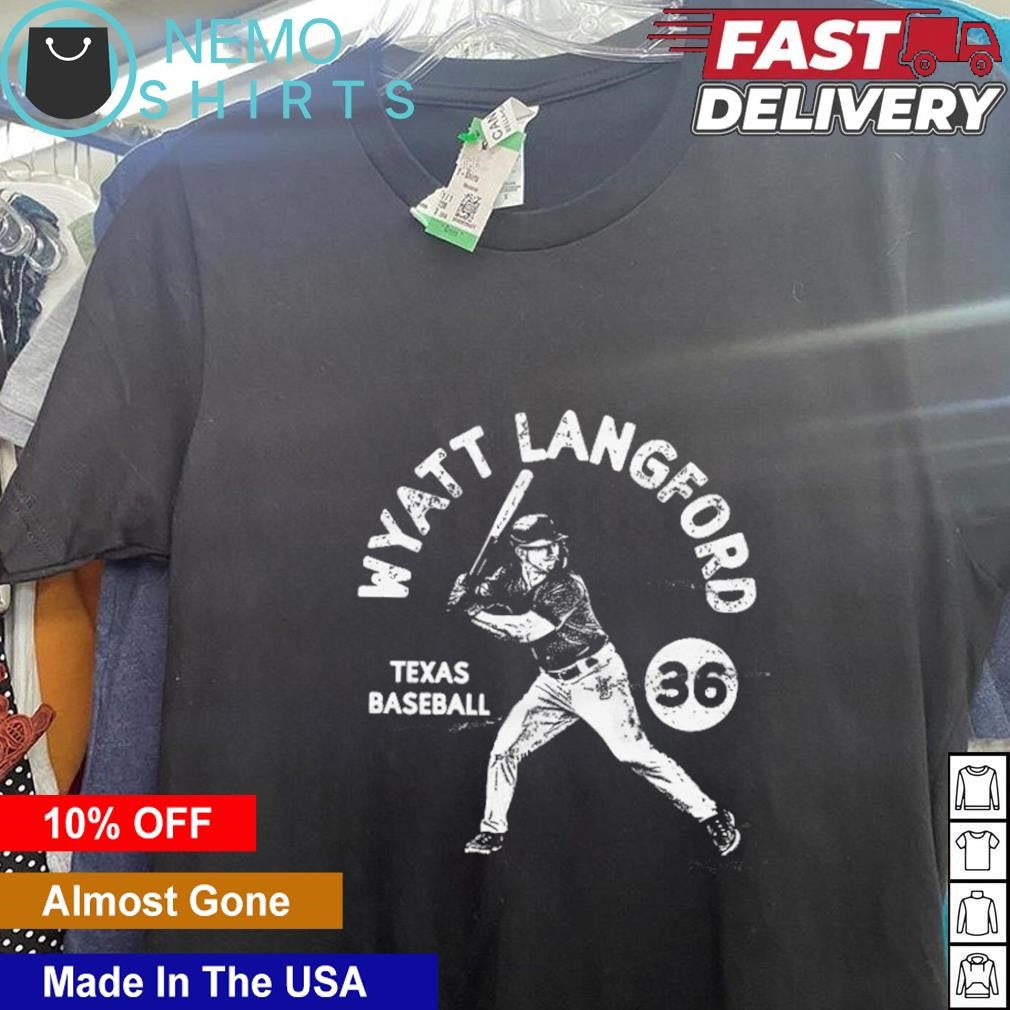 Wyatt Langford Texas baseball stamp - Adult & Kids T-Shirts, Sweatshirts & Hoodies apparel design preview 1