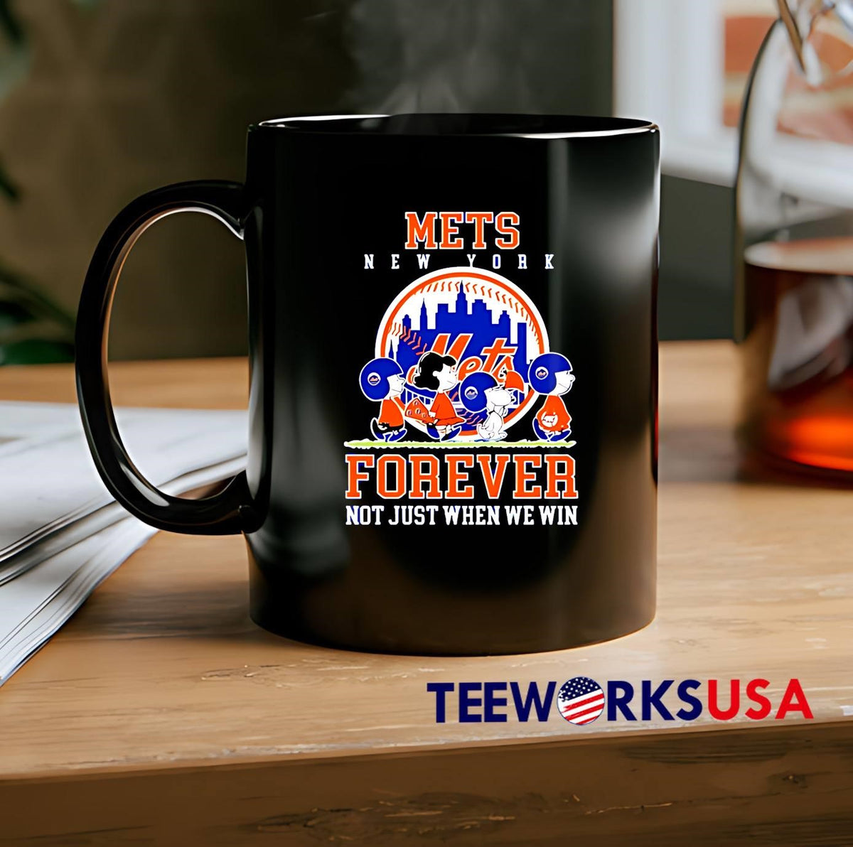 New York Mets forever not just when we win Peanuts - Adult & Kids T-Shirts, Sweatshirts & Hoodies apparel design preview 2