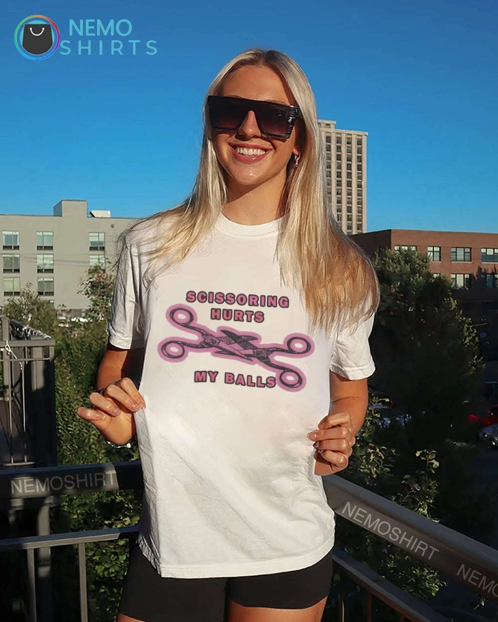 Scissoring Hurts My Balls funny humor slogan - Adult & Kids T-Shirts, Sweatshirts & Hoodies apparel design preview 7