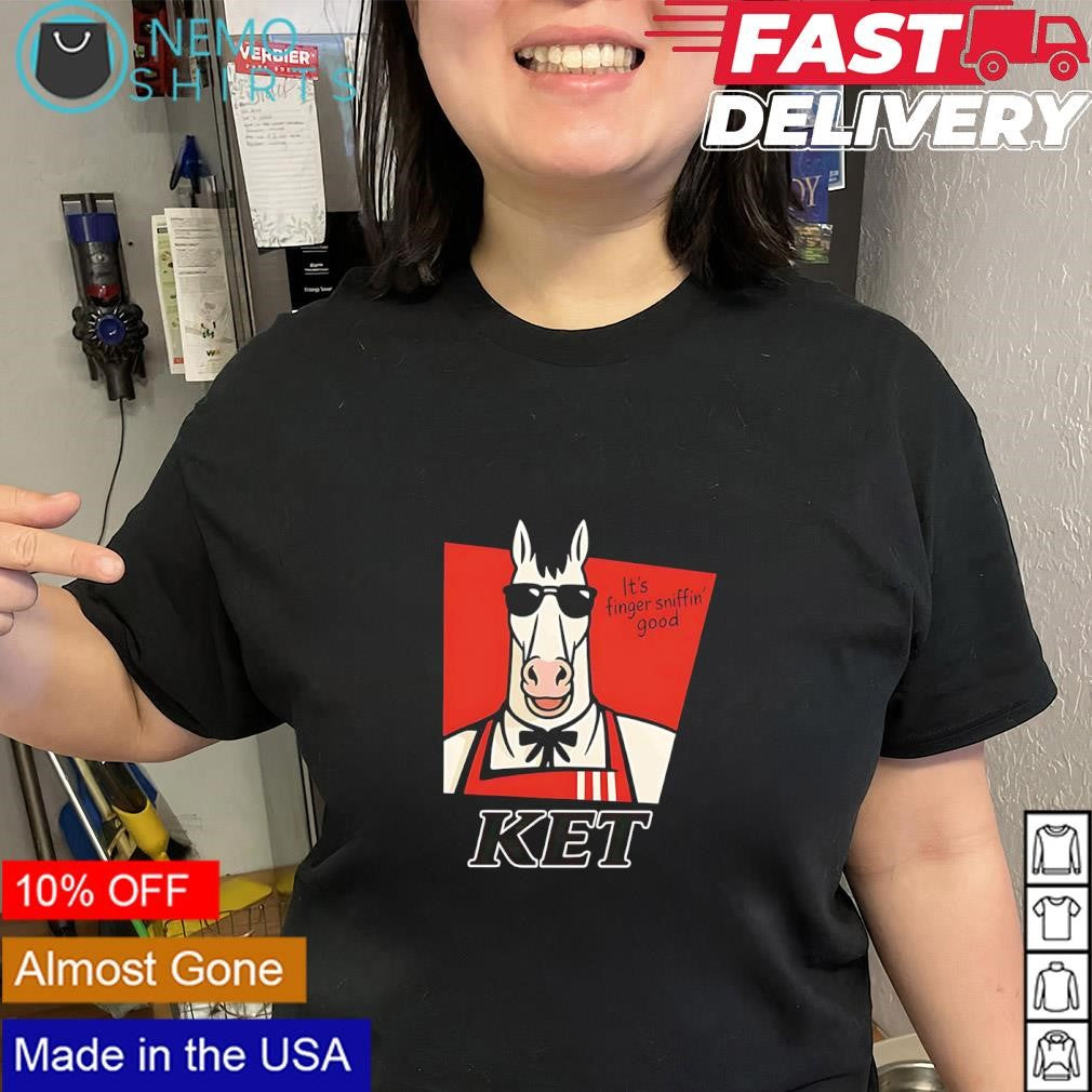 KET it's finger sniffin' good horse character - Adult & Kids T-Shirts, Sweatshirts & Hoodies apparel design preview 2