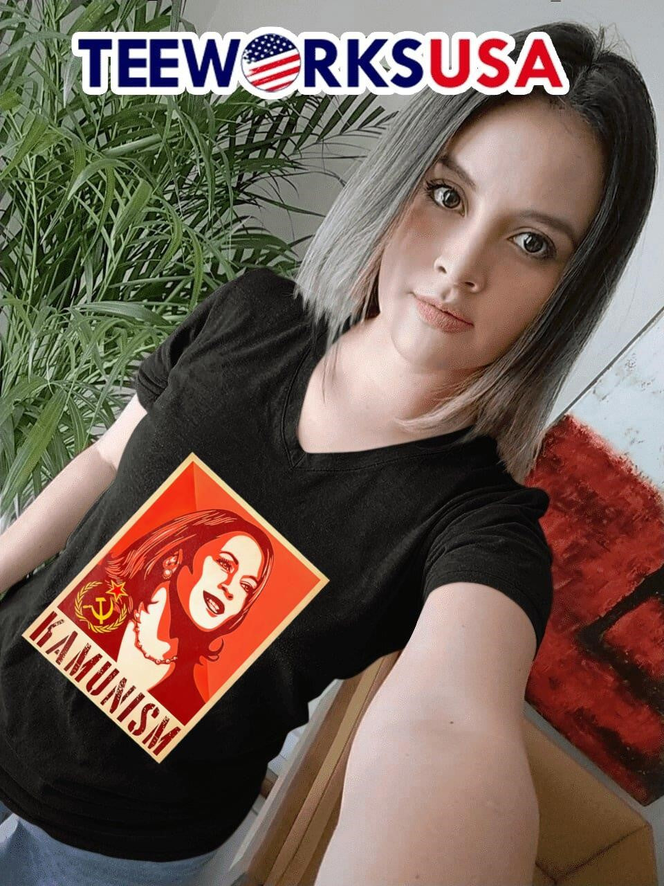 Paul Hookem Kamunism Kamala Harris Communist art - Adult & Kids T-Shirts, Sweatshirts & Hoodies apparel design preview 4