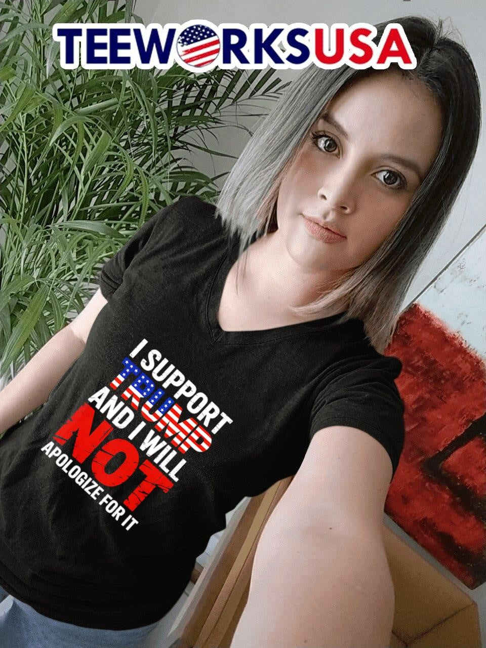 I support Trump and will not apologize for it - Adult & Kids T-Shirts, Sweatshirts & Hoodies apparel design preview 7