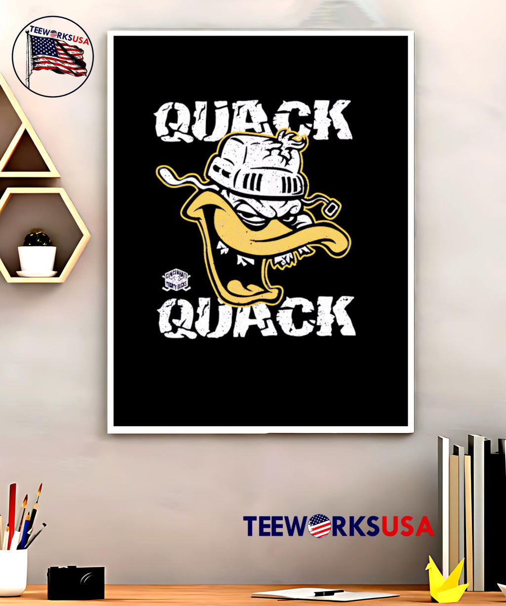 Cincinnati Mighty Ducks Quack vintage 2025 - Adult & Kids T-Shirts, Sweatshirts & Hoodies apparel design preview 5