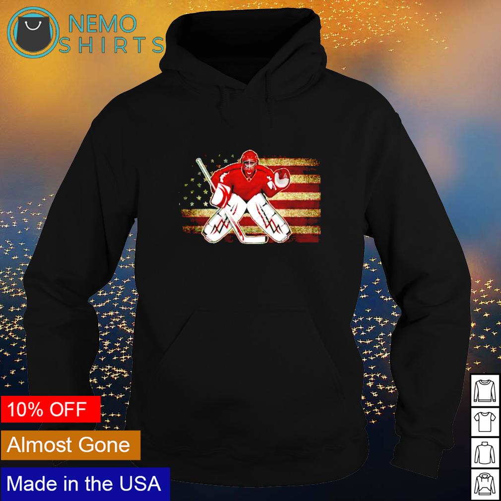 Ice hockey goalie American flag - Adult & Kids T-Shirts, Sweatshirts & Hoodies apparel design preview 2