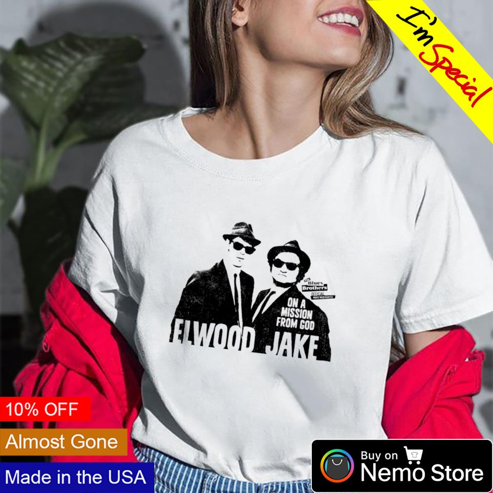 Blues Brothers Elwood Jake on a mission from God - Adult & Kids T-Shirts, Sweatshirts & Hoodies apparel design preview 2