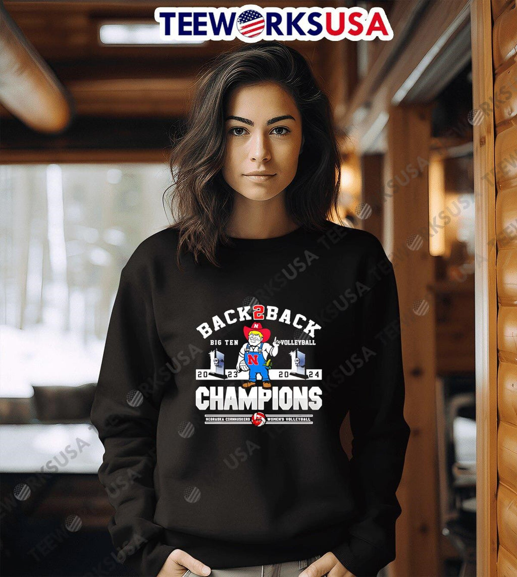 Nebraska Cornhuskers back 2 champions - Adult & Kids T-Shirts, Sweatshirts & Hoodies apparel design preview 6