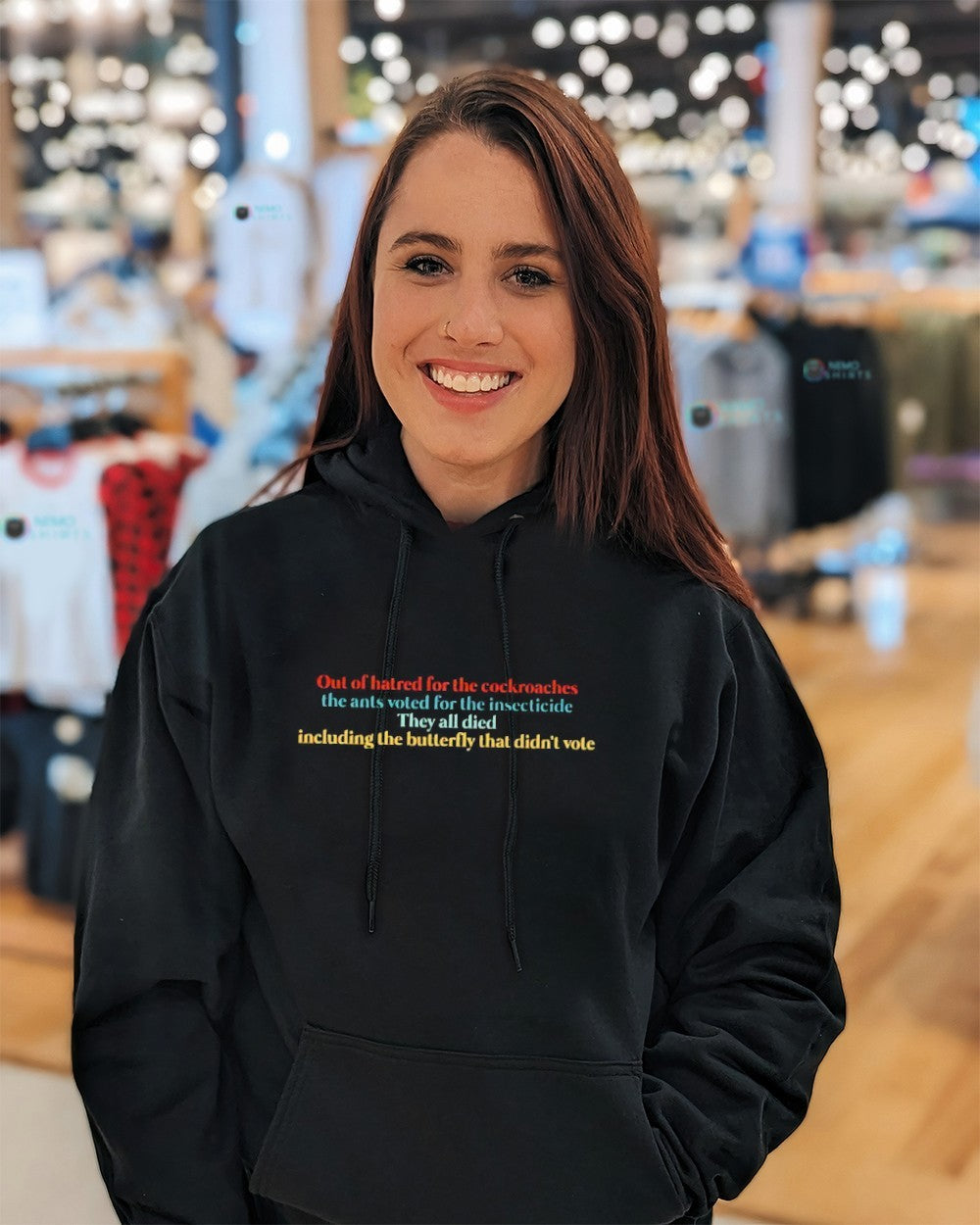 Out of hatred for the cockroaches ants voted dỏ - Adult & Kids T-Shirts, Sweatshirts & Hoodies apparel design preview 3