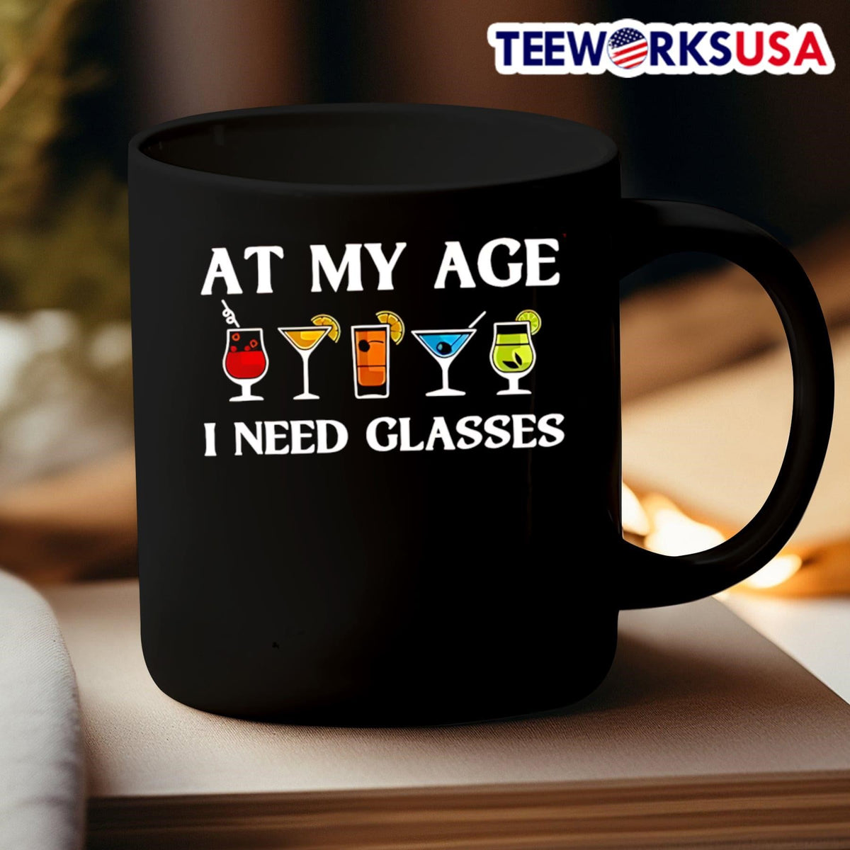 At My Age I Need Glasses - Adult & Kids T-Shirts, Sweatshirts & Hoodies apparel design preview 3