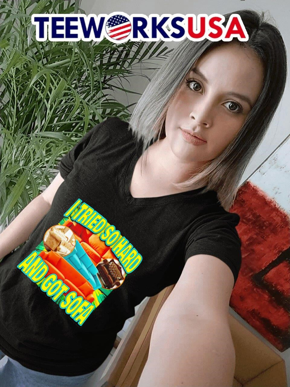 I tried so hard and got sofa retro - Adult & Kids T-Shirts, Sweatshirts & Hoodies apparel design preview 7