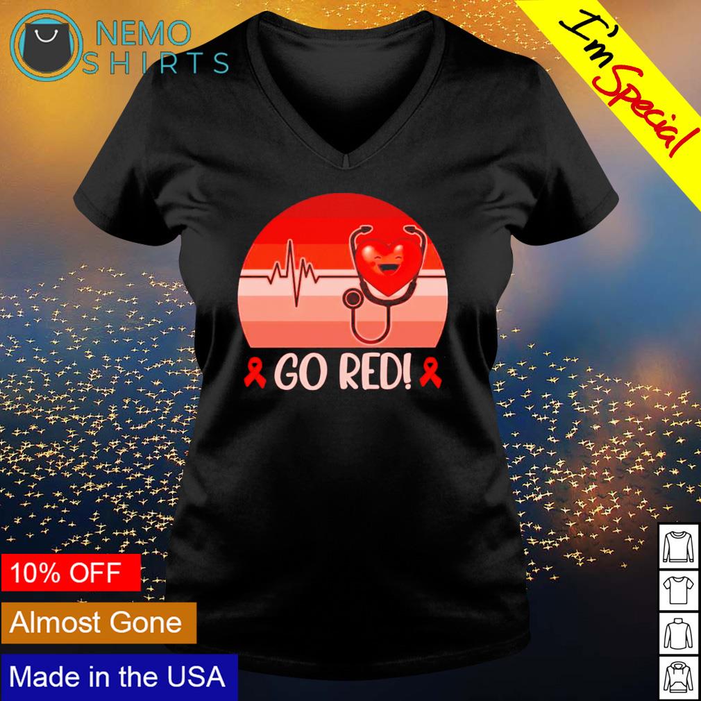 Heart Health Month go red - Adult & Kids T-Shirts, Sweatshirts & Hoodies apparel design preview 5