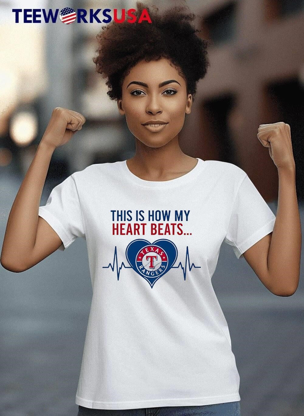 This is How My Heart Beats Texas Rangers - Adult & Kids T-Shirts, Sweatshirts & Hoodies apparel design preview 8