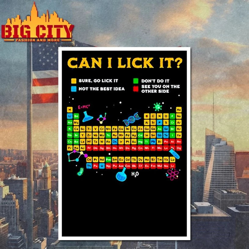 Johnna can I lick it periodic table - Adult & Kids T-Shirts, Sweatshirts & Hoodies apparel design preview 4