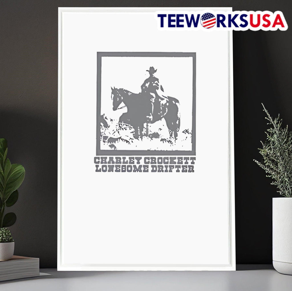 Charley Crockett Lonesome Drifter Frame - Adult & Kids T-Shirts, Sweatshirts & Hoodies apparel design preview 6