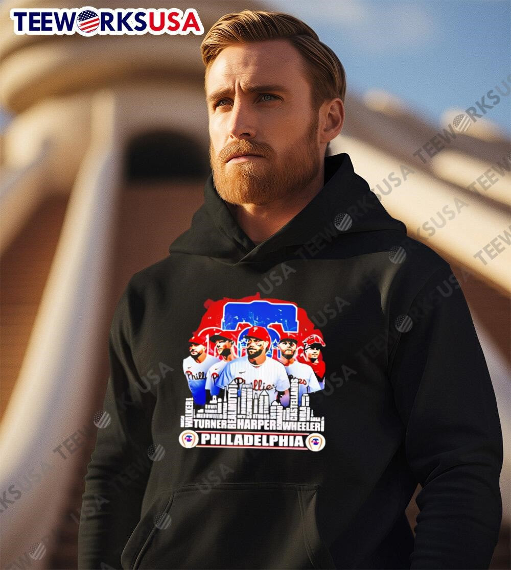 Original Philadelphia Phillies Skyline 2024 The - Adult & Kids T-Shirts, Sweatshirts & Hoodies apparel design preview 2