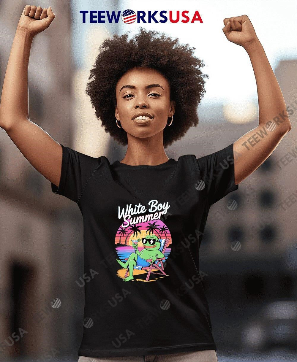 White Boy Summer Pepe Meme - Adult & Kids T-Shirts, Sweatshirts & Hoodies apparel design preview 8