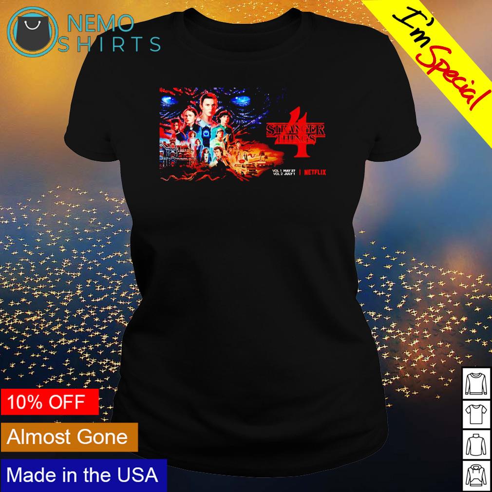 Stranger Things 4 poster - Adult & Kids T-Shirts, Sweatshirts & Hoodies apparel design preview 3