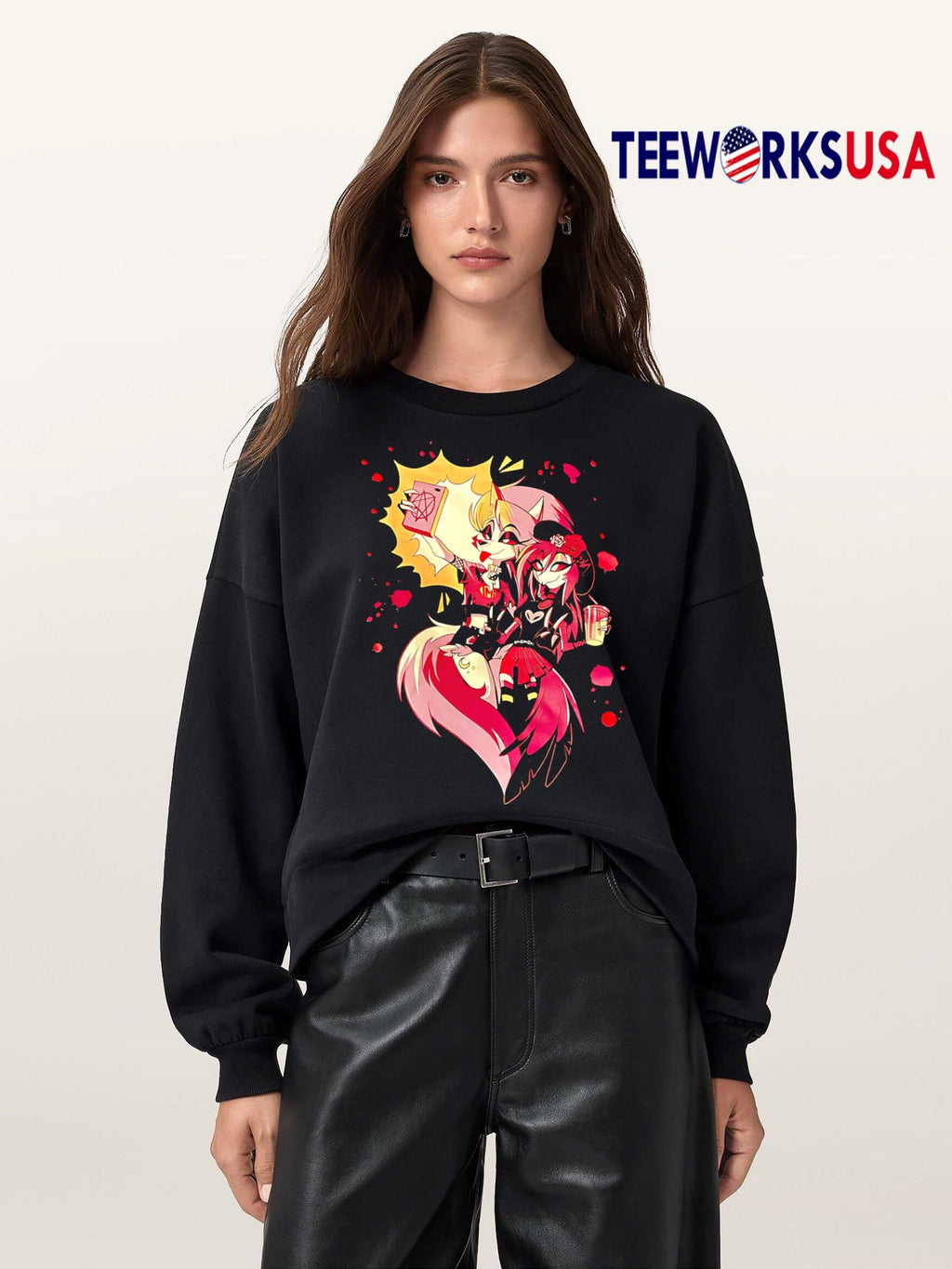 Loona and Octavia Helluva Boss Characters Anime - Adult & Kids T-Shirts, Sweatshirts & Hoodies apparel design preview 5