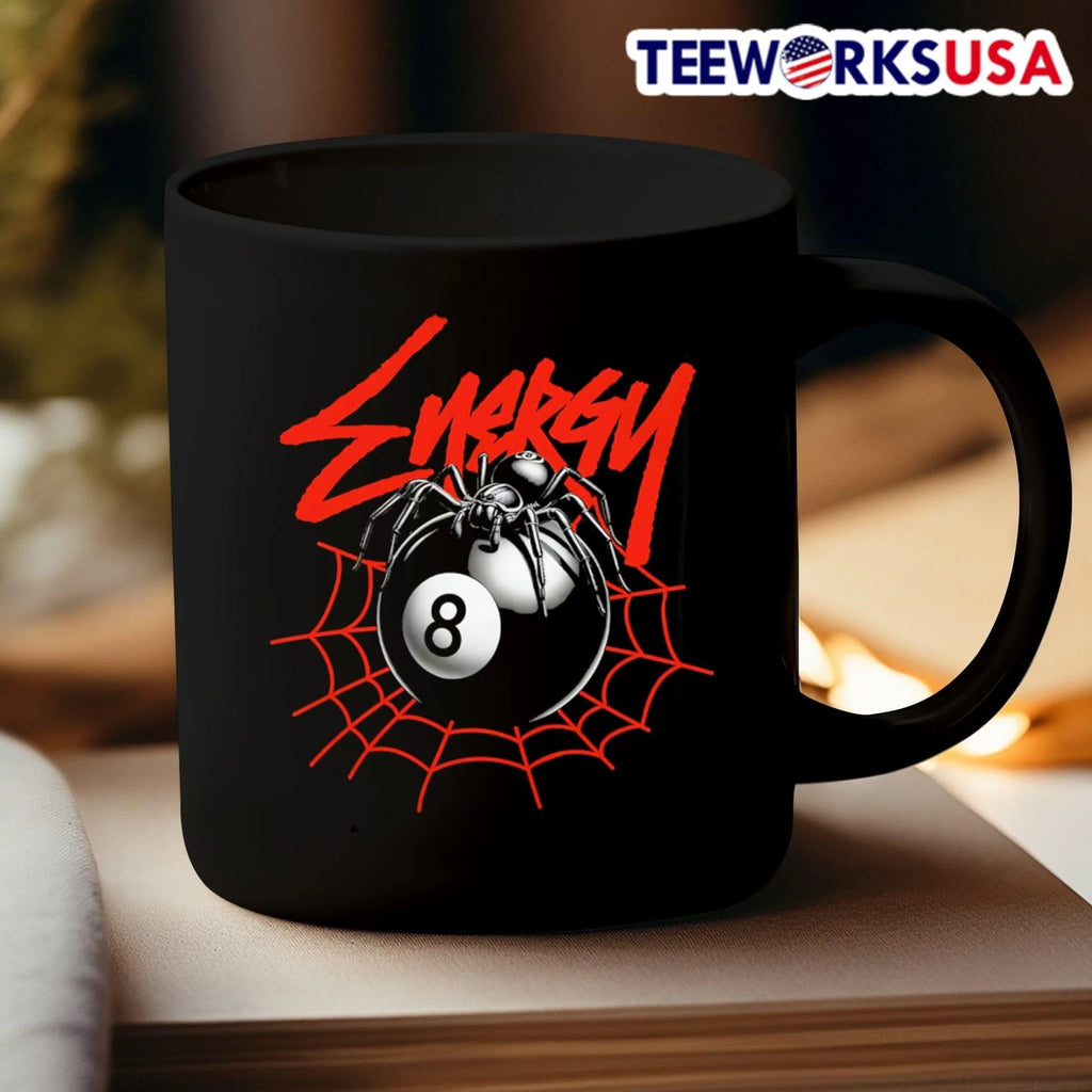 Energy Spider On 8 Ball - Adult & Kids T-Shirts, Sweatshirts & Hoodies apparel design preview 3