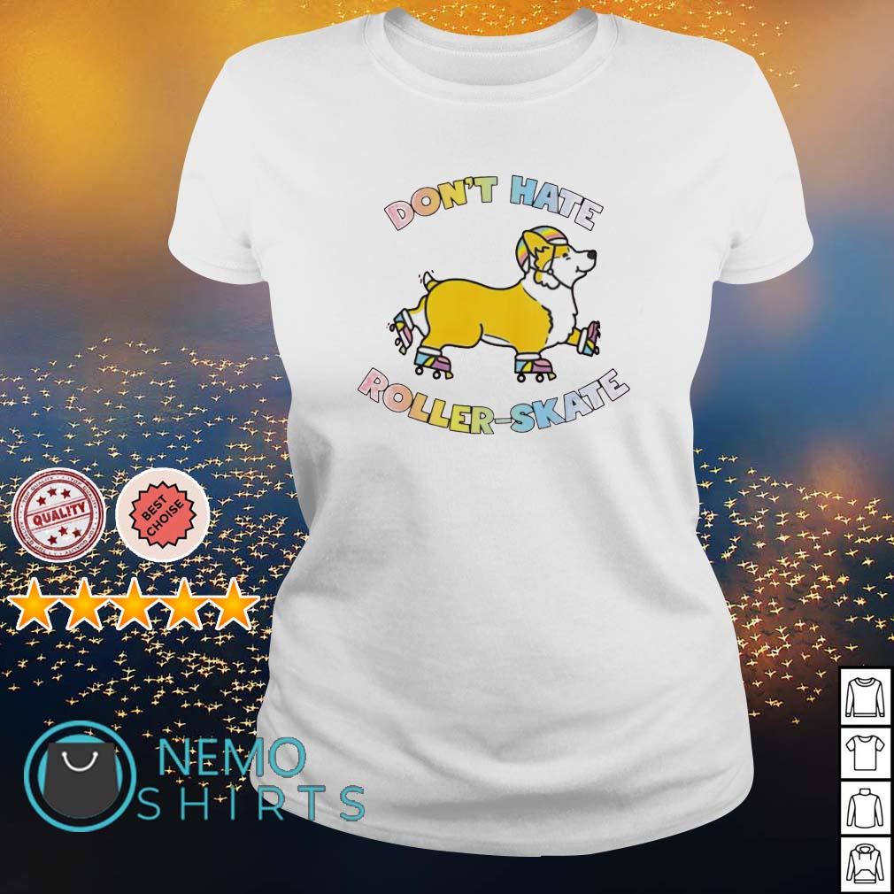 Corgi don't hate roller-skate - Adult & Kids T-Shirts, Sweatshirts & Hoodies apparel design preview 3