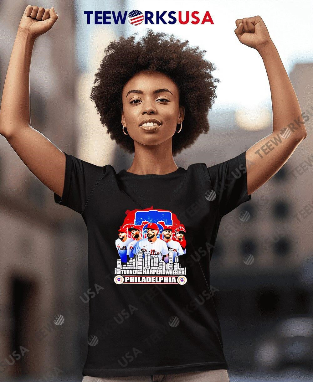 Original Philadelphia Phillies Skyline 2024 The - Adult & Kids T-Shirts, Sweatshirts & Hoodies apparel design preview 4