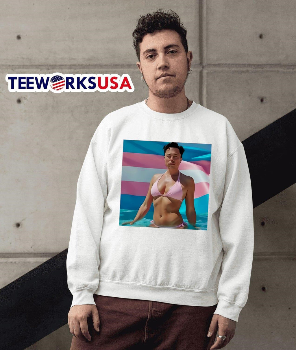 Elon Musk Wear Pink Bikini Flag Trans - Adult & Kids T-Shirts, Sweatshirts & Hoodies apparel design preview 3