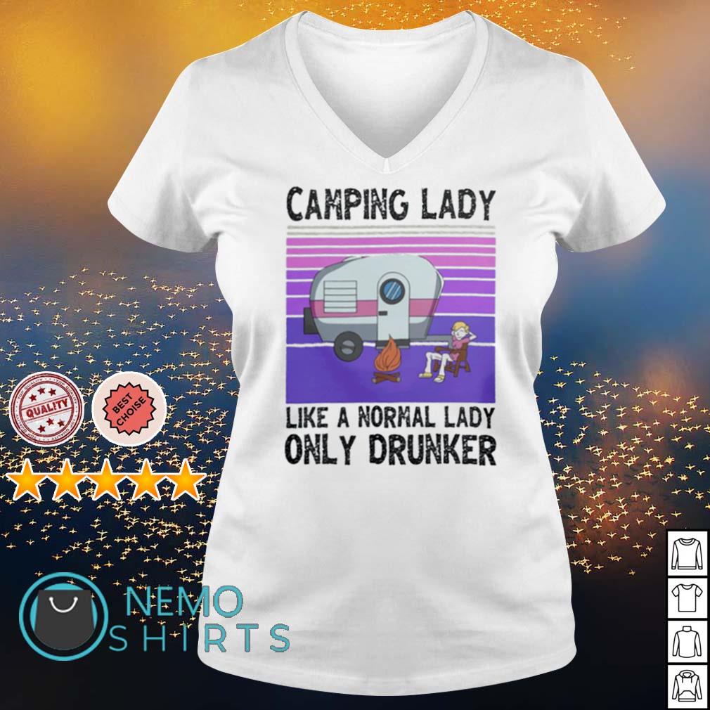 Camping lady like a normal only drunker campfire - Adult & Kids T-Shirts, Sweatshirts & Hoodies apparel design preview 5