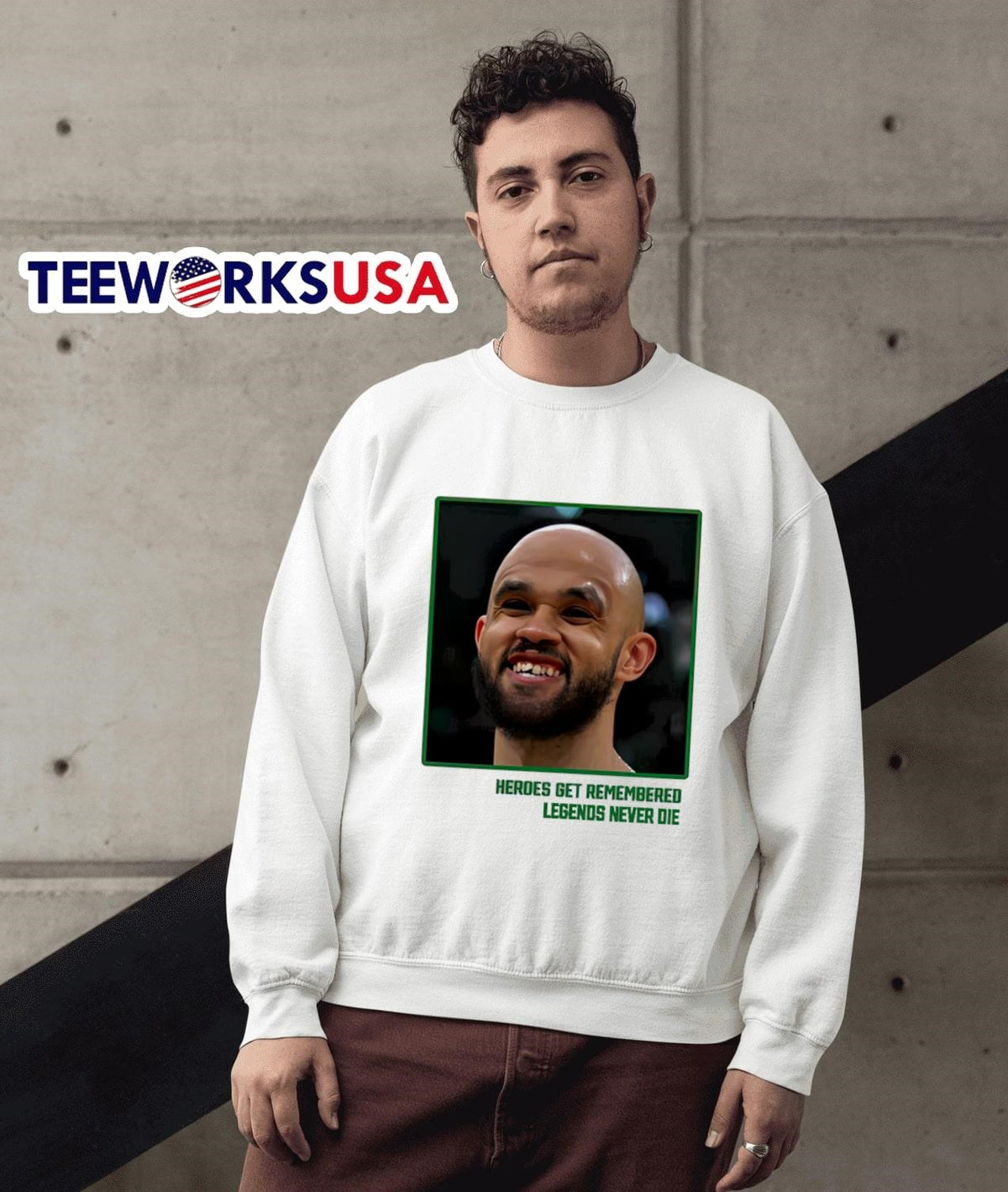 Boston Celtics Heroes Get Remembered Legends Never - Adult & Kids T-Shirts, Sweatshirts & Hoodies apparel design preview 3