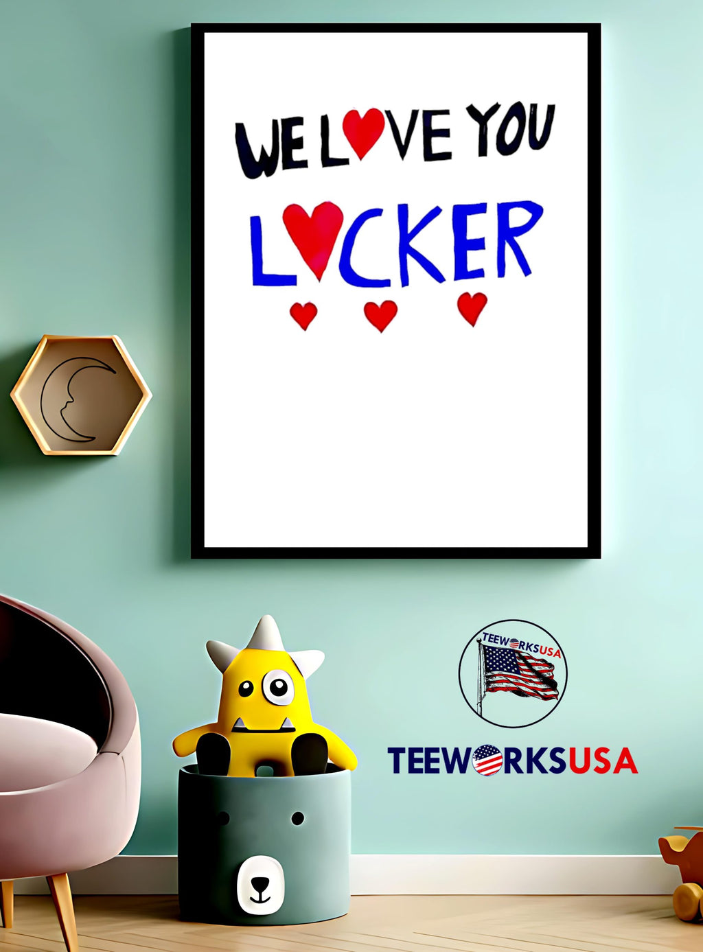 We love you Locker - Adult & Kids T-Shirts, Sweatshirts & Hoodies apparel design preview 4