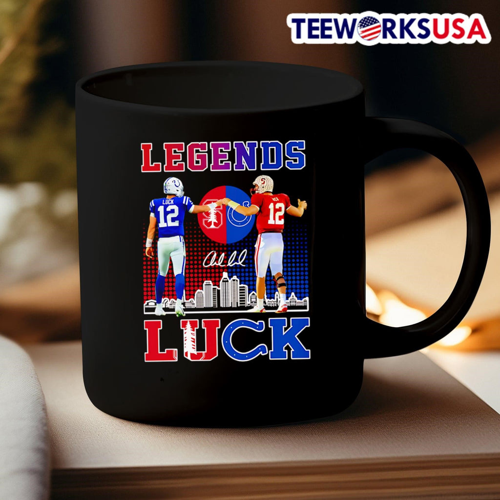 Legends Andrew Luck skyline city signature - Adult & Kids T-Shirts, Sweatshirts & Hoodies apparel design preview 3