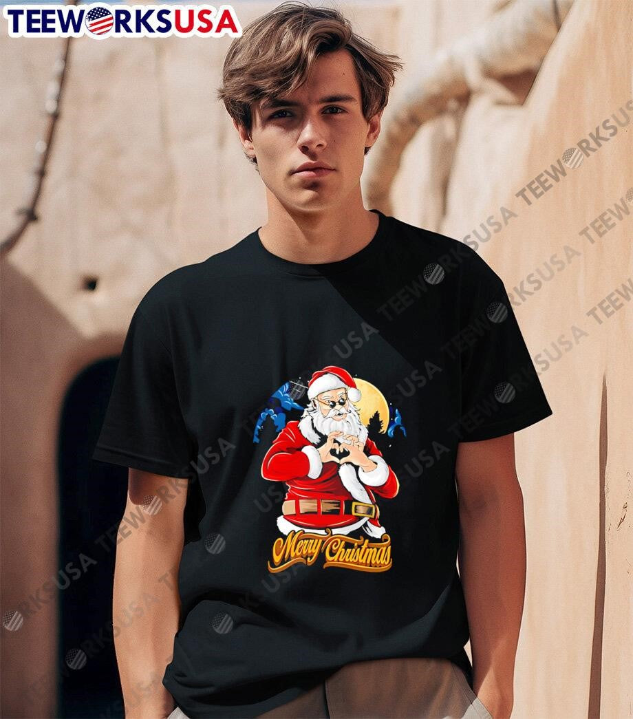 Merry Christmas Santa Claus relax heart - Adult & Kids T-Shirts, Sweatshirts & Hoodies apparel design preview 1