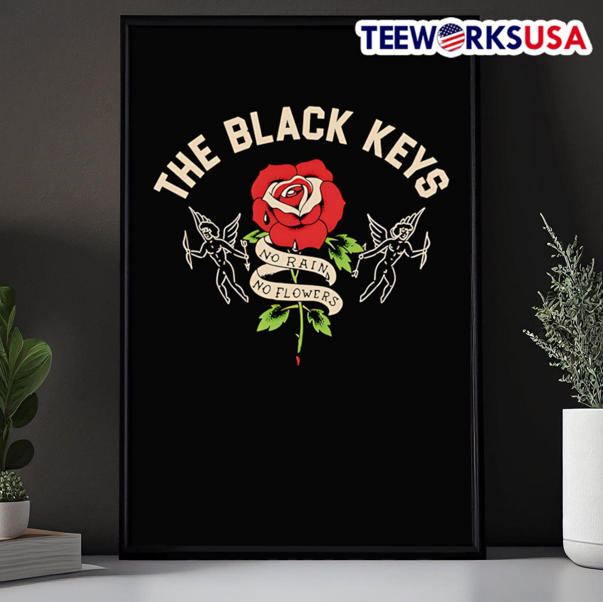 The Black Keys No Rain Flowers - Adult & Kids T-Shirts, Sweatshirts & Hoodies apparel design preview 5
