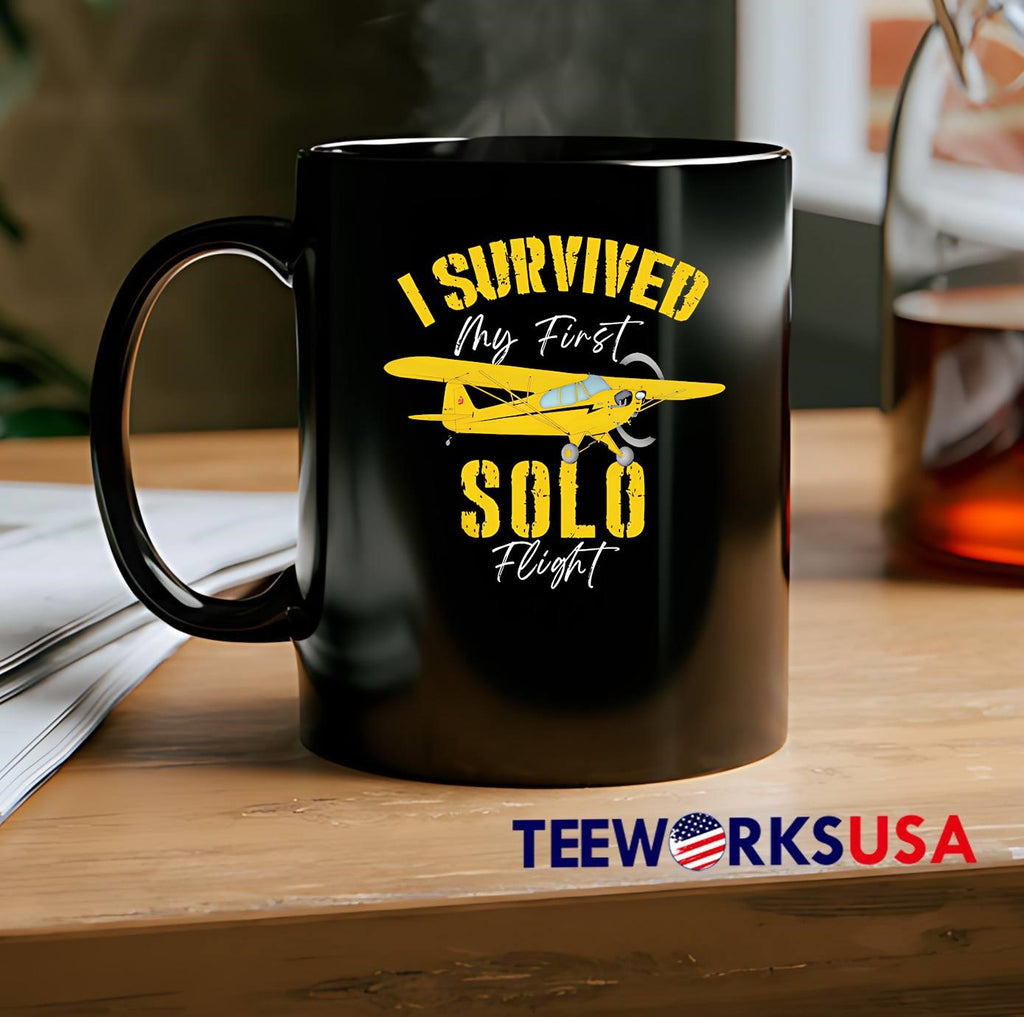 Flyboy Toys I Survived My First Solo Flight - Adult & Kids T-Shirts, Sweatshirts & Hoodies apparel design preview 2