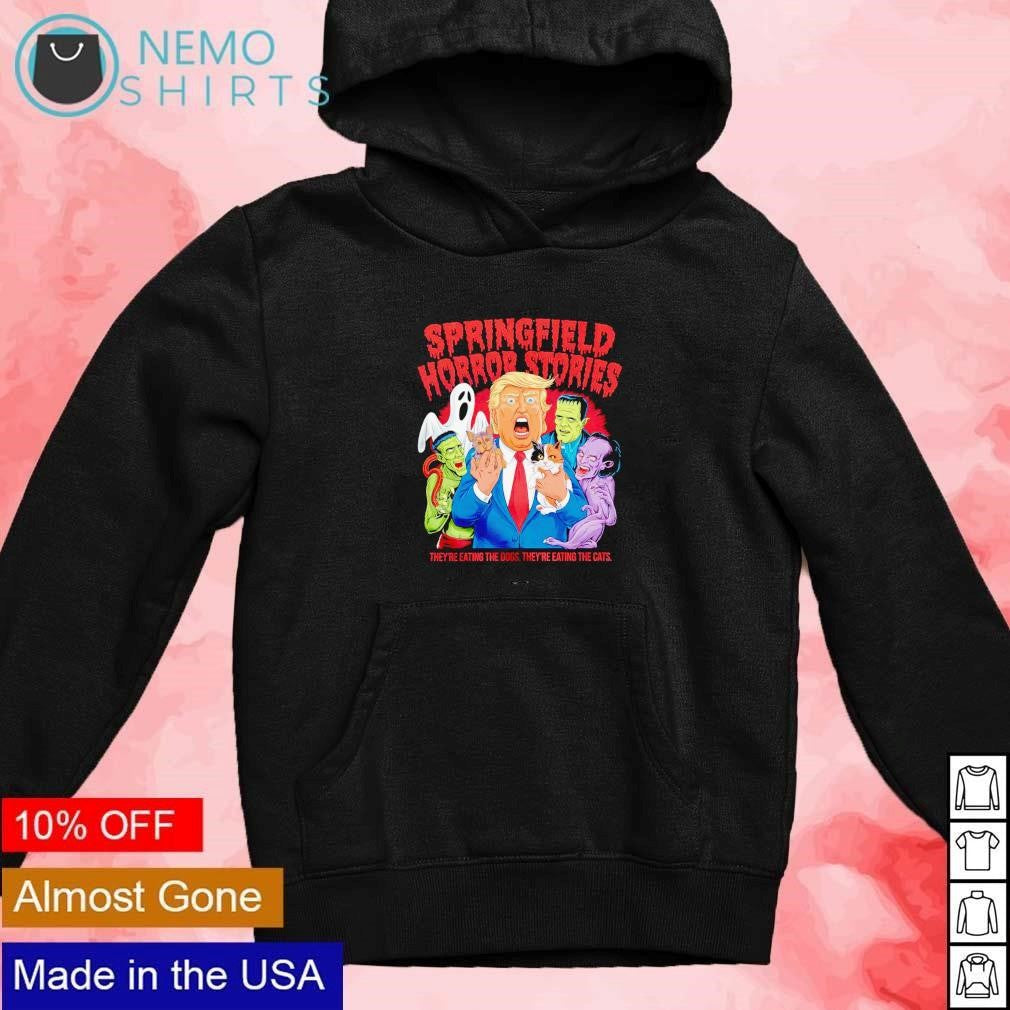 Springfield horror stories Trump save pets Halloween - Adult & Kids T-Shirts, Sweatshirts & Hoodies apparel design preview 2