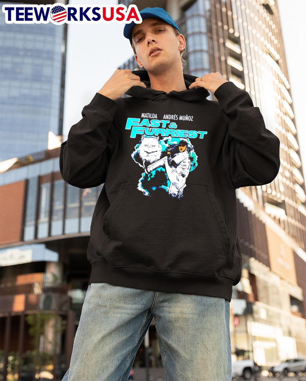 Mariners matilda andres munoz fast and furriest - Adult & Kids T-Shirts, Sweatshirts & Hoodies apparel design preview 3
