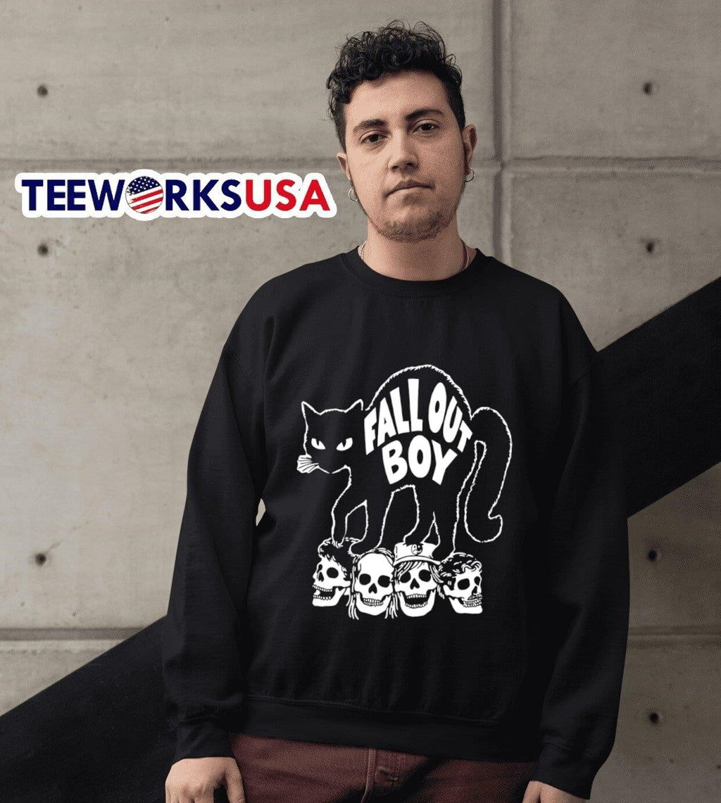 Black Cat Fall Out Boy - Adult & Kids T-Shirts, Sweatshirts & Hoodies apparel design preview 6