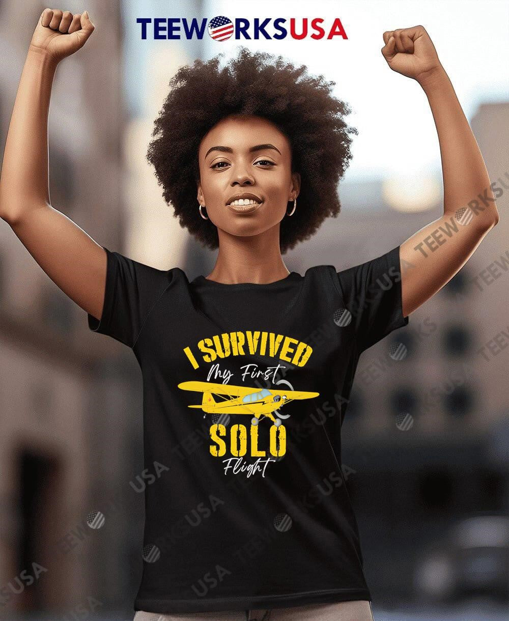 Flyboy Toys I Survived My First Solo Flight - Adult & Kids T-Shirts, Sweatshirts & Hoodies apparel design preview 8