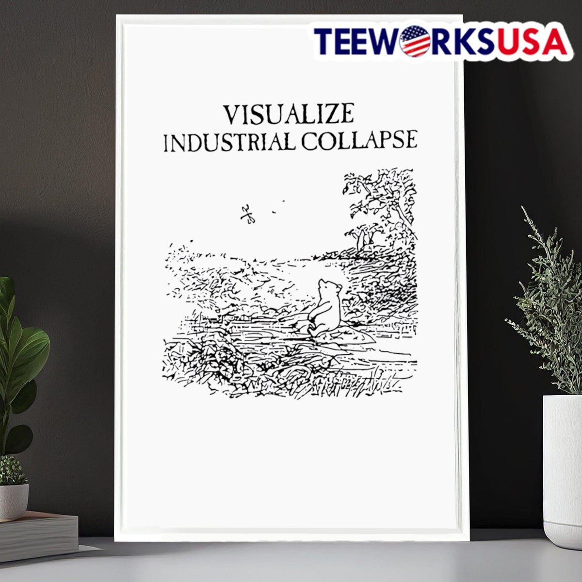 Visualize Industrial Collapse bear - Adult & Kids T-Shirts, Sweatshirts & Hoodies apparel design preview 6