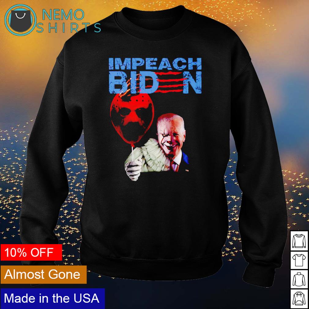 Pennywise Impeach Biden Jason Voorhees balloon - Adult & Kids T-Shirts, Sweatshirts & Hoodies apparel design preview 4
