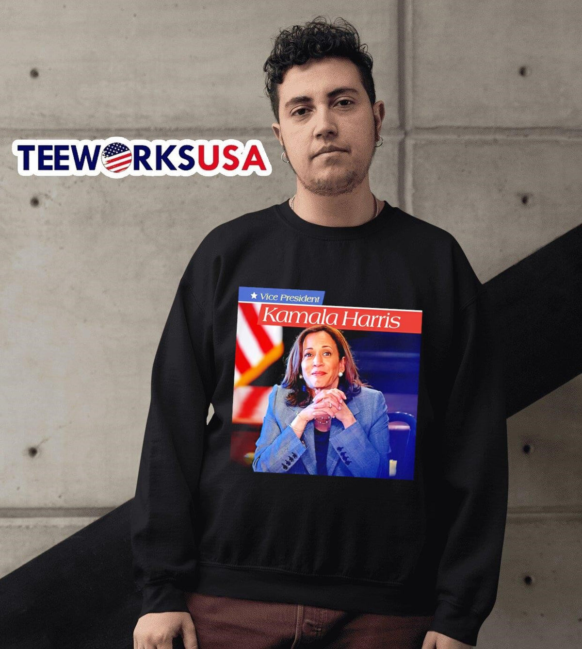 Kamala Harris vice president - Adult & Kids T-Shirts, Sweatshirts & Hoodies apparel design preview 3