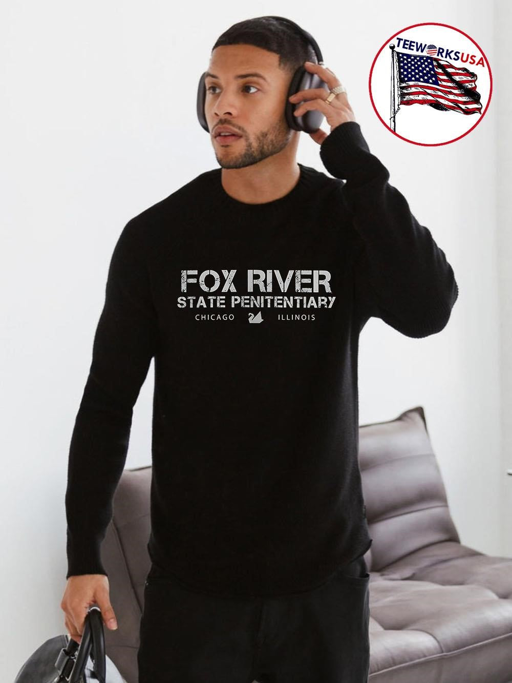 Fox River State Penitentiary Chicago Illiois - Adult & Kids T-Shirts, Sweatshirts & Hoodies apparel design preview 4