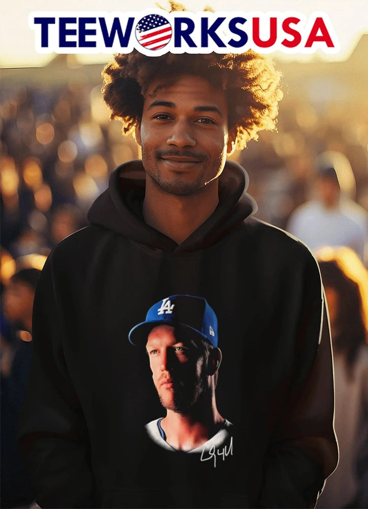 Kike Hernandez Wears Clayton Kershaw Face - Adult & Kids T-Shirts, Sweatshirts & Hoodies apparel design preview 3