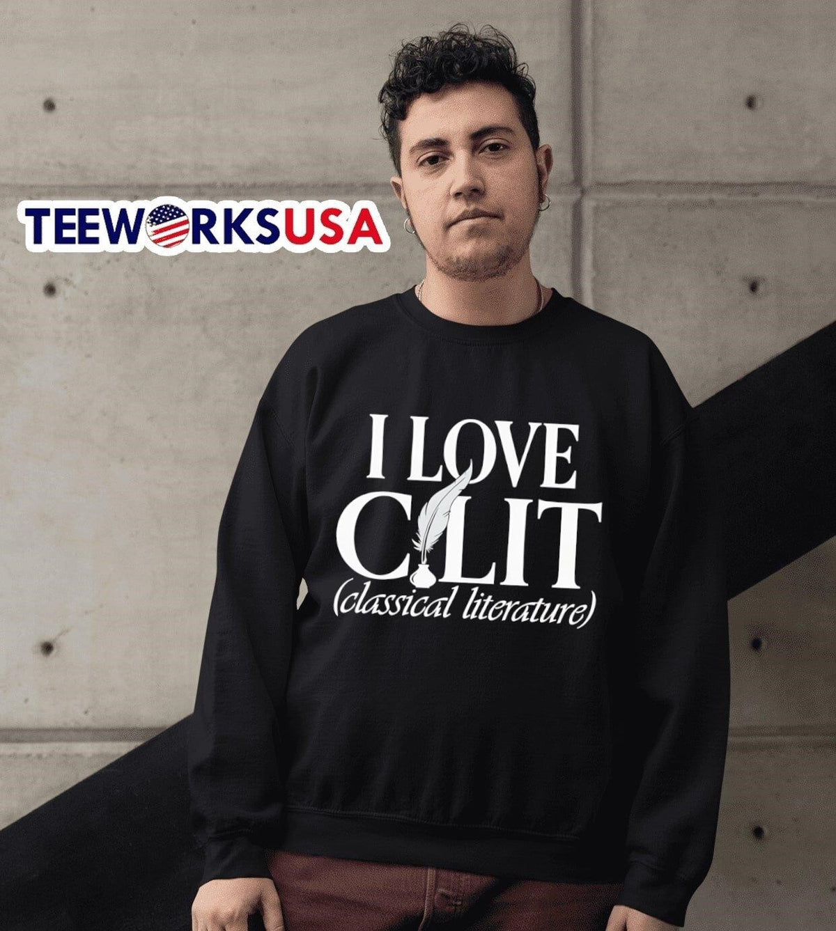 I Love C Lit classical literature - Adult & Kids T-Shirts, Sweatshirts & Hoodies apparel design preview 6
